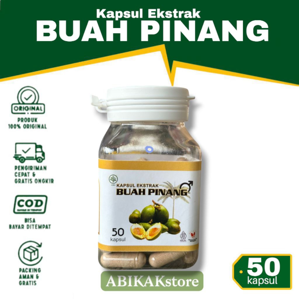 Kapsul Ekstrak Buah Pinang Muda 100% Asli Original 50 Kapsul