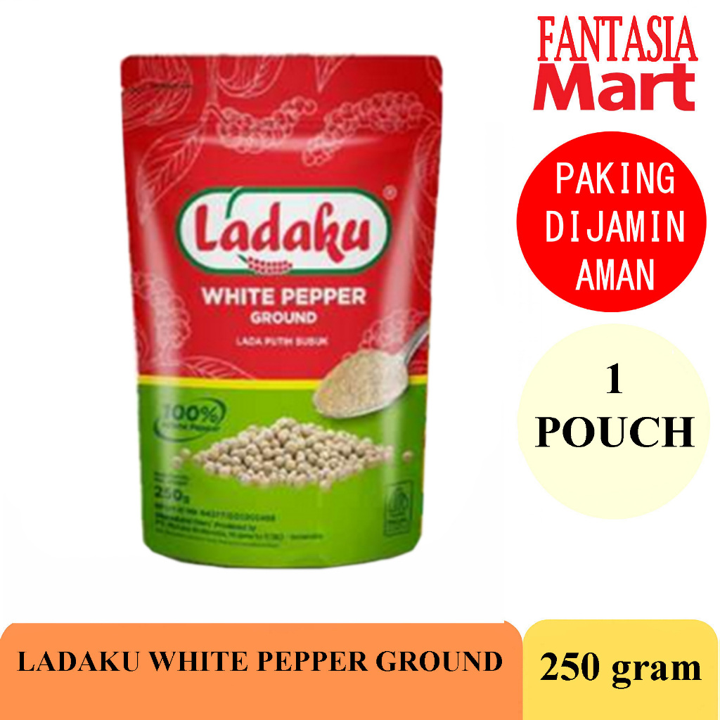 

LADAKU WHITE PEPPER BUBUK MERICA PUTIH 250 GRAM 1 POUCH FANTASIA DENGAN PAKING AMAN
