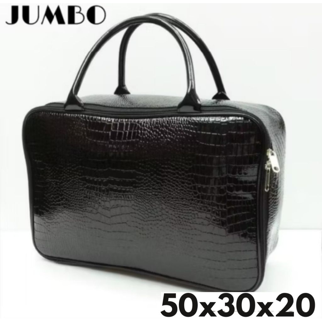 Tas Traveling Wanita/Travel Bag Jumbo Premium Motif Croco/Tas Pakaian Jumbo