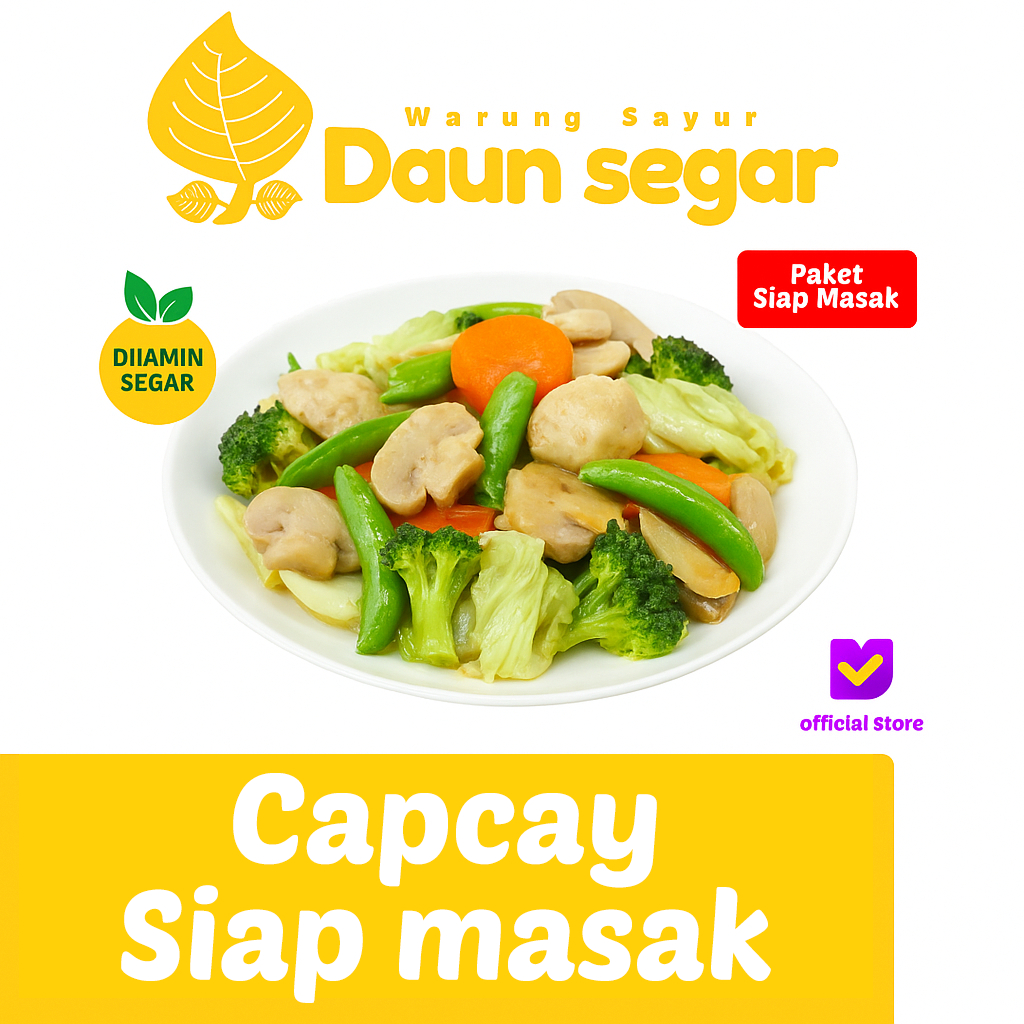 

Daun Segar - Paket Capcay Jamur + Bumbum Sayur Segar Komplit, Siap Dimasak Tanpa Repot