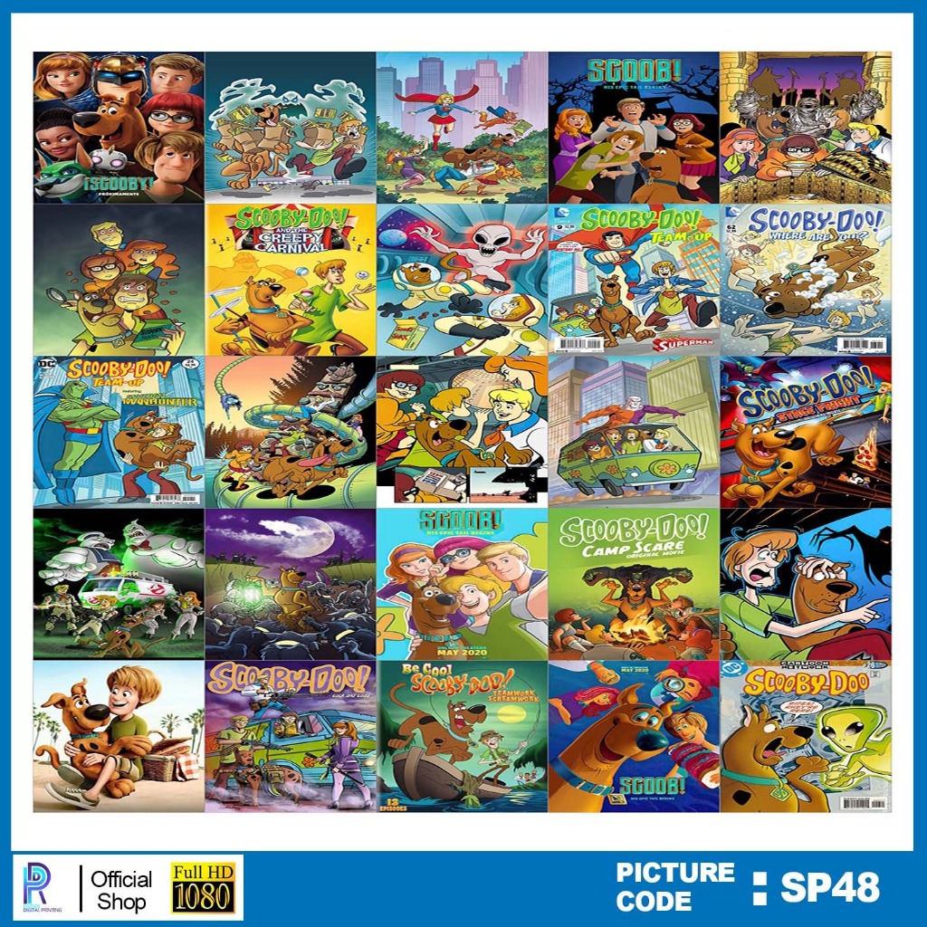 

STIKER SCOOBY DOO , STICKER SCOOBY DOO , PAKET STIKER SCOOBY DOO PER 25 PCS , KODE SP48