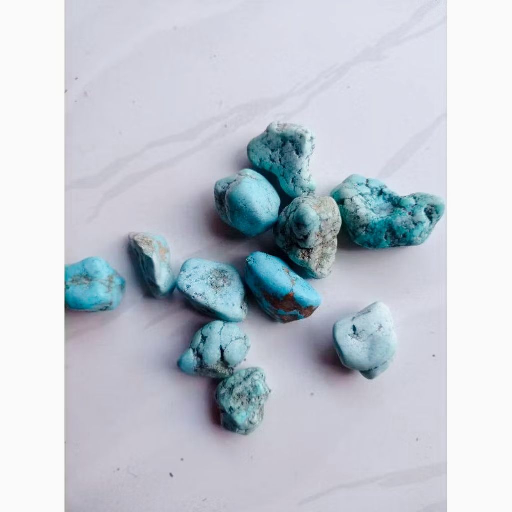 Batu Akik Bongkahan Tunggal Pirus Tibet Natural Terbaik