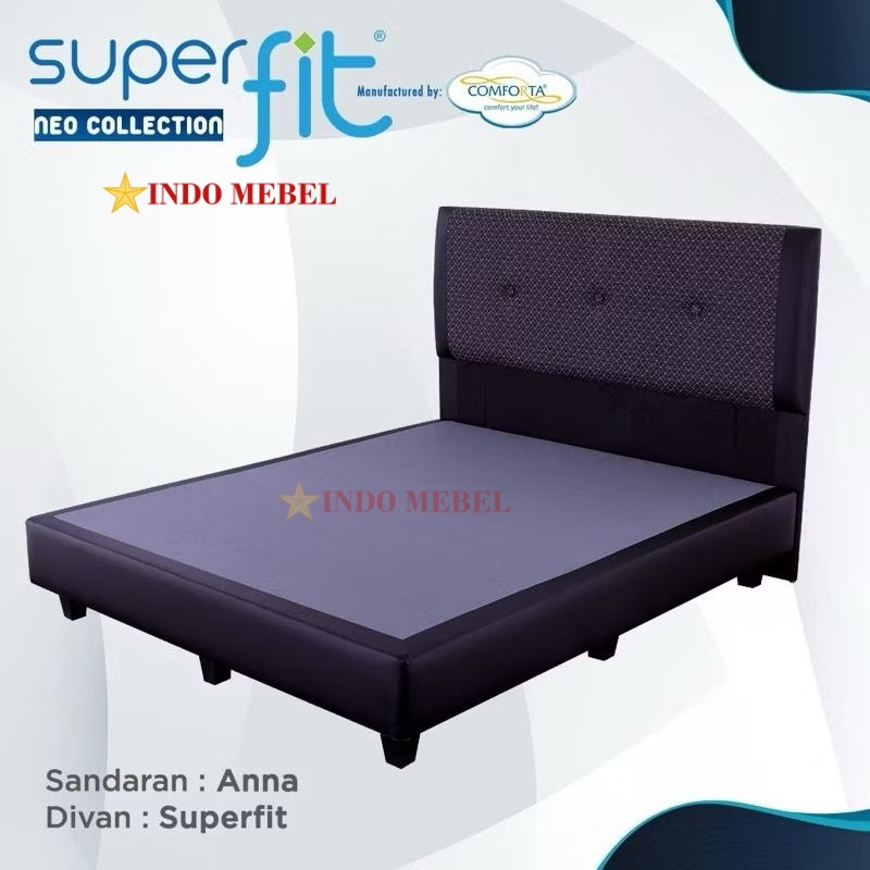 Tempat Tidur Divan + Headboard sandaranr Anna Comforta 120/160/180 Promo Murah Ready Makassar
