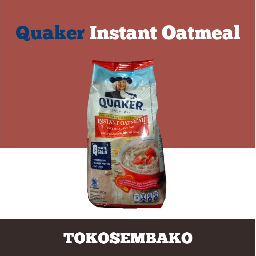 

Quacket Grain Instant Oatmeal - Berat Bersih 200 gram