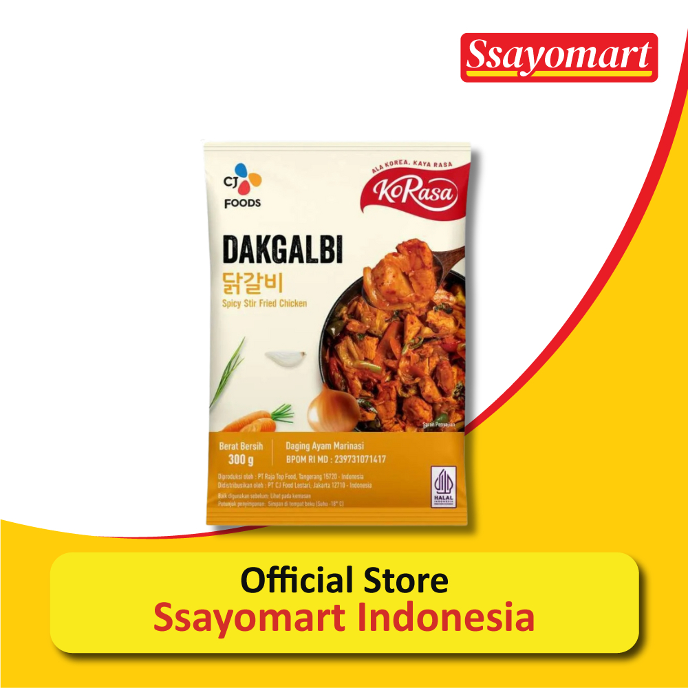 

CJ KORASA DAKGALBI 300GR DAGING AYAM MARINASI BUMBU KOREA
