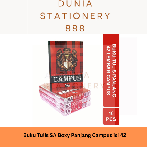 

Buku Tulis SA Boxy / Panjang Campus isi 42 Lembar (10 pcs)