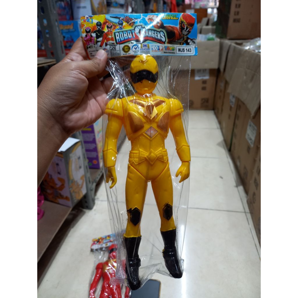 wjs143 mainan anak robot power ranger besar/robot rangers super hero satuan