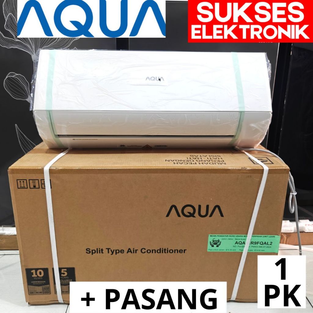AC AQUA 1 PK KR-09AHQ + PASANG 1PK 09 AHQ