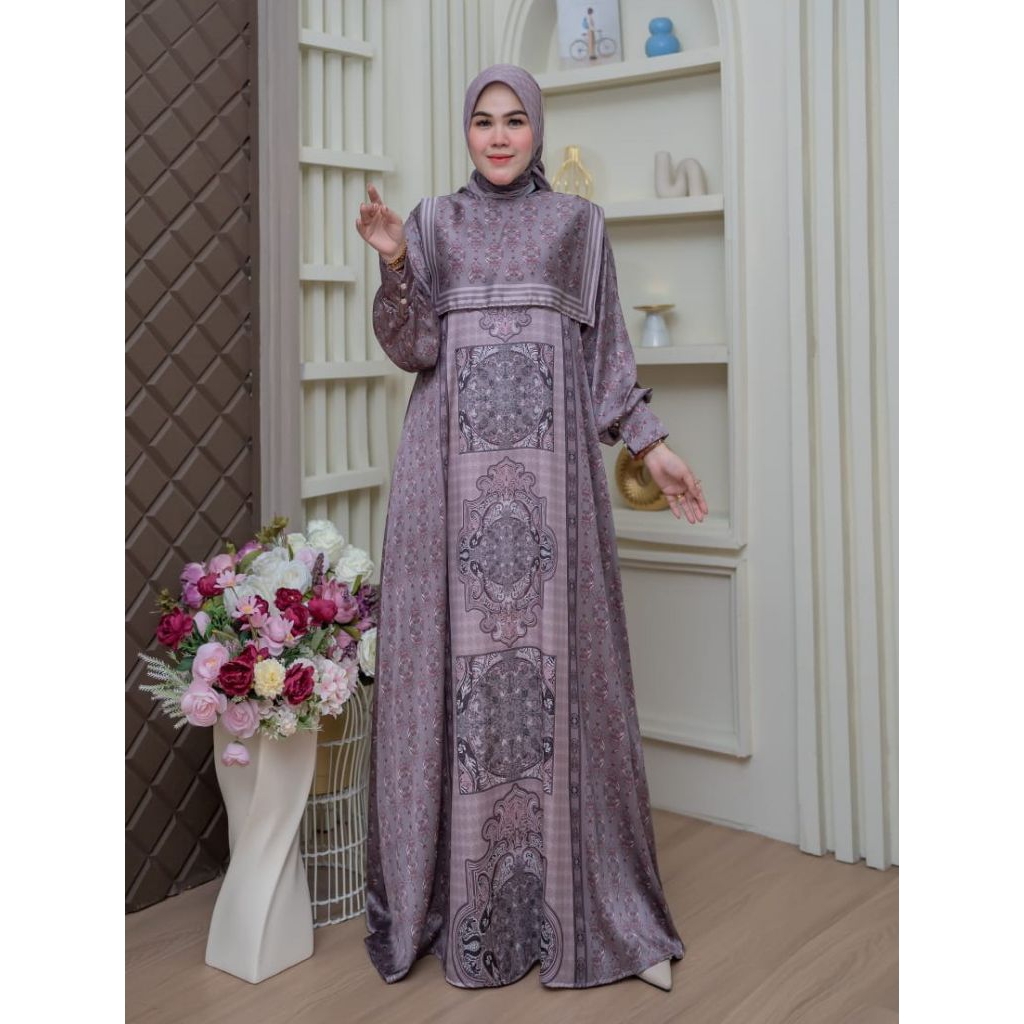 Raina Fashion | Kirana  Set Hijab Segi Empat
