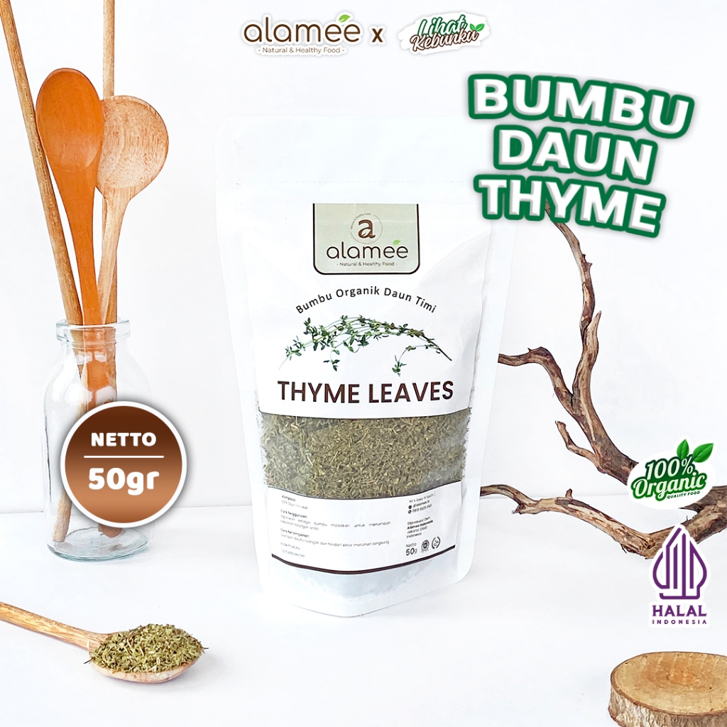 

ALAMEE Daun Thyme Kering Timi Bumbu Dapur Organik Garnish Dried Leaves Murni 50gr LIHAT KEBUNKU
