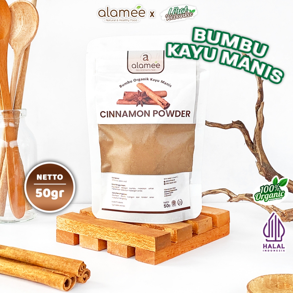 

ALAMEE Bubuk Kayu Manis Cinnamon Powder kayumanis Murni Asli Bumbu Organik 50 Gram LIHAT KEBUNKU