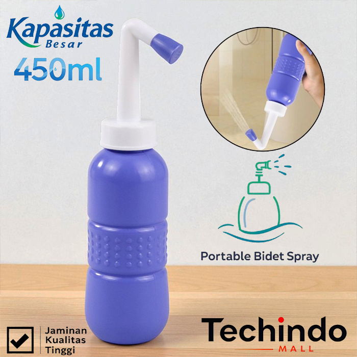 Semprotan Cebok Toilet Portable Travel Bidet Sprayer 450ML Blue Bidet Sprayer | Portable Travel Alat