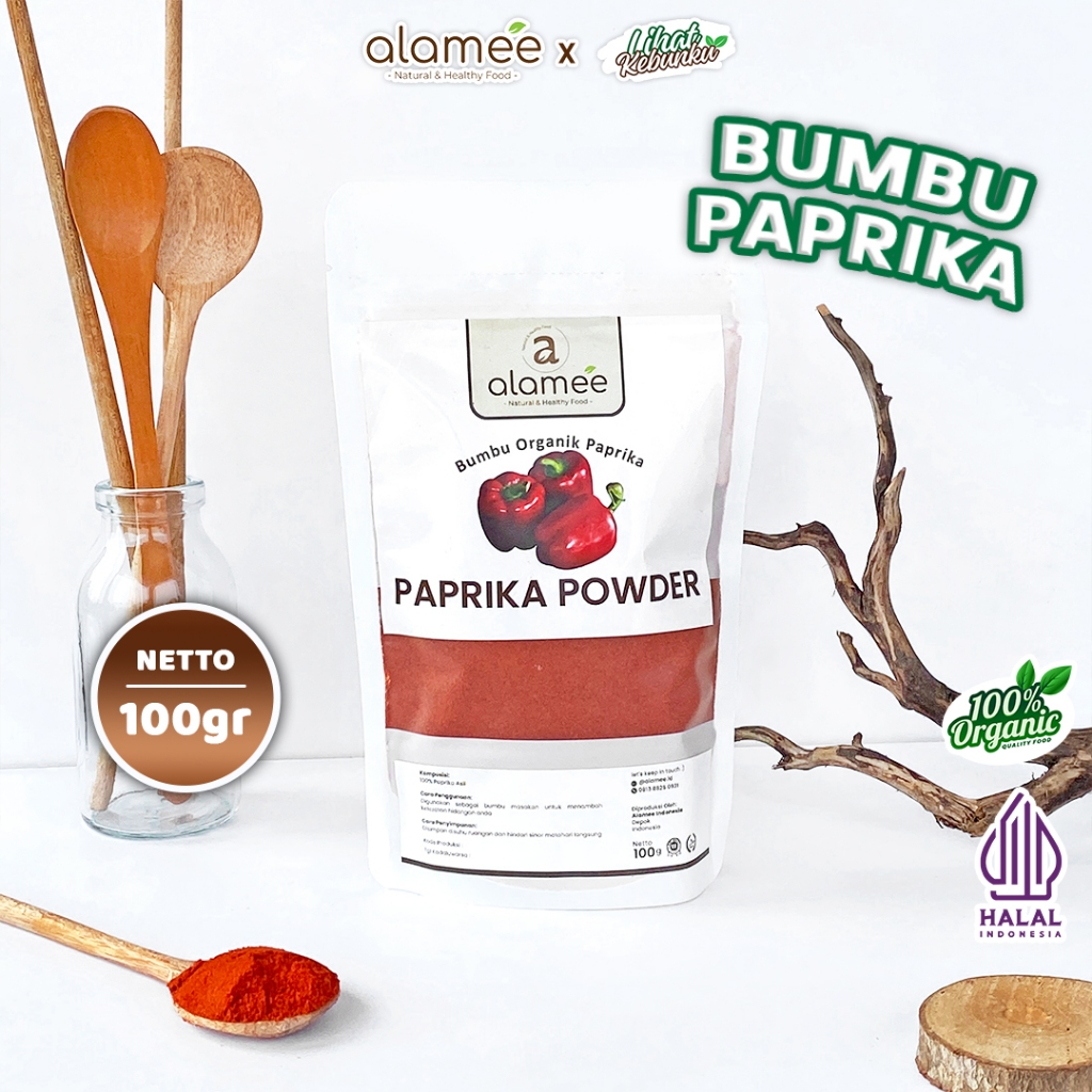 

ALAMEE Paprika Bubuk Powder Ground Bumbu Dapur Instan Organik Murni Asli Tanpa 100g LIHAT KEBUNKU