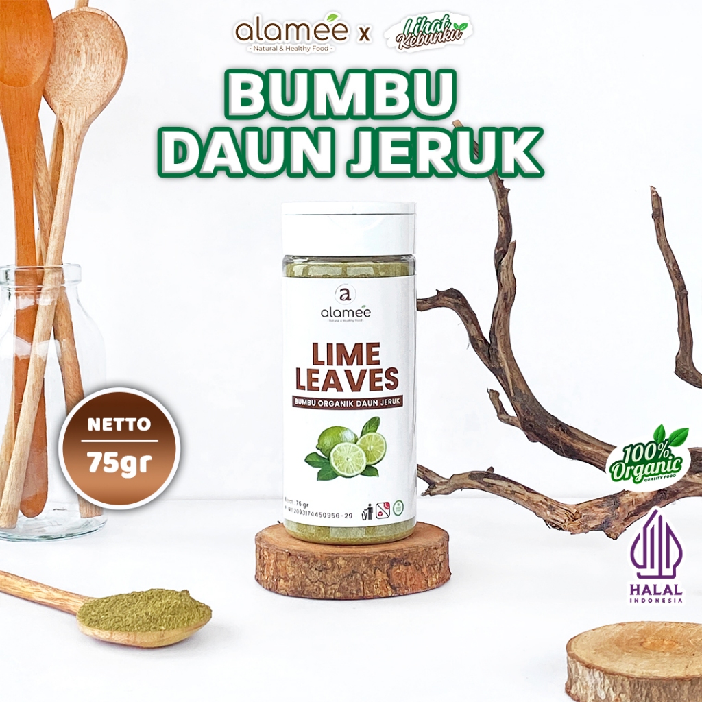 

ALAMEE Daun Jeruk Bubuk Lime Powder Bumbu Dapur Instan Organik Murni Asli Tabur 75g LIHAT KEBUNKU