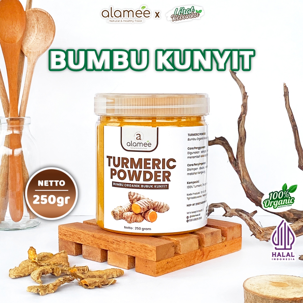 

ALAMEE Kunyit Bubuk Murni Turmeric Powder Ground Bumbu Dapur Instan Organik 250gr LIHAT KEBUNKU
