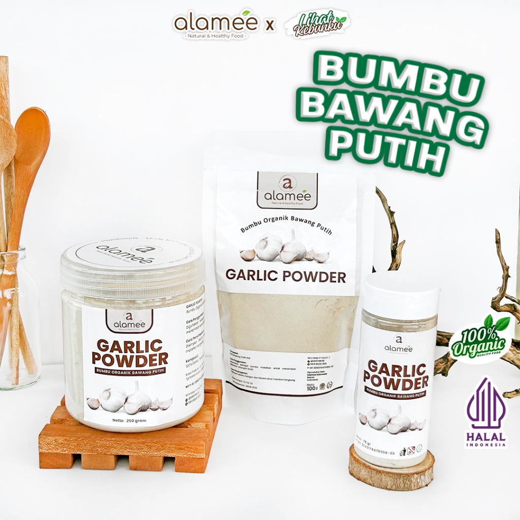 

ALAMEE Bawang Putih Bubuk Ground Garlic Powder Bumbu Dapur Organik Instan Murni Asli LIHAT KEBUNKU