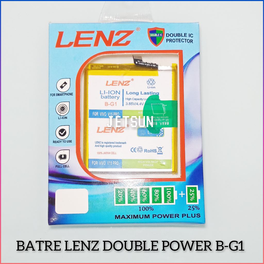 BATERAI / BATRE LENZ DOUBLE POWER B-G1 / VIVO V15 PRO