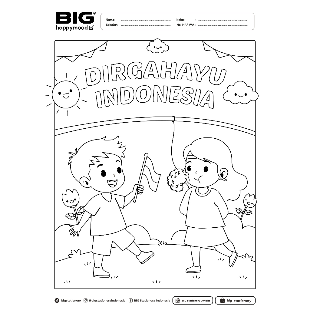 

BIG Hadiah Gambar/ Kertas Gambar Special Kemerdekaan/Hadiah Pembelian All Pensil Warna