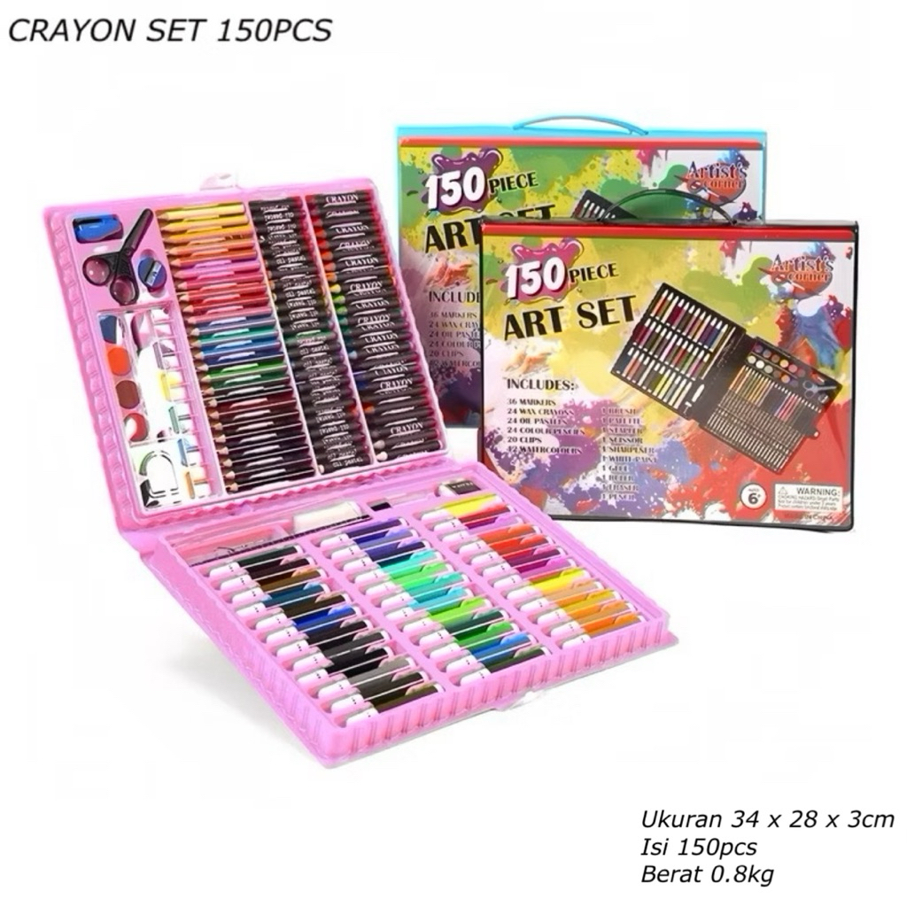 

CRAYON ANAK 150PCS || ALAT MENGGAMBAR MELUKIS ANAK || CRAYON CAT AIR PENSIL