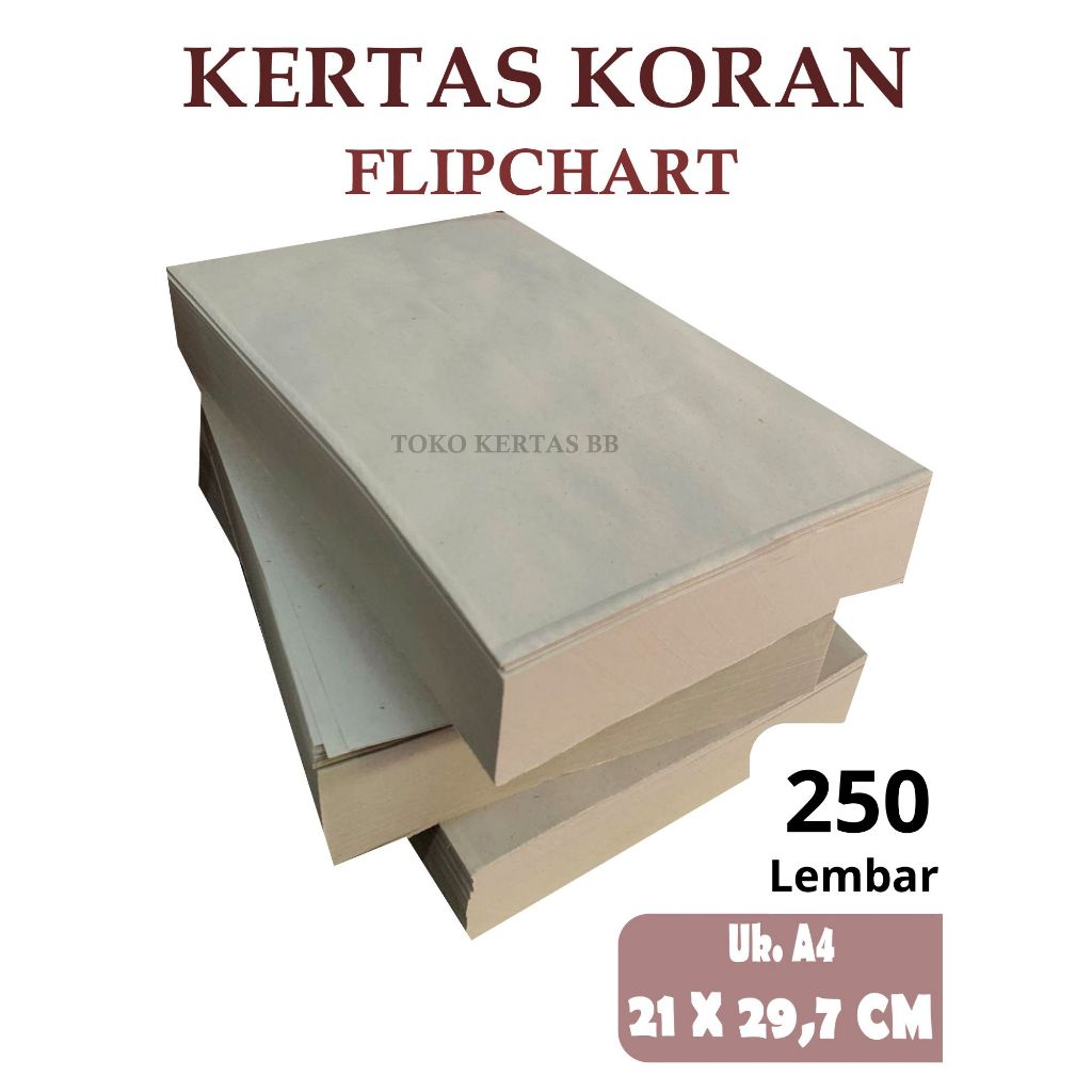 

Kertas Koran / Stensil / FlipChart 55 Gsm Ukuran A4 (21,5 x 33 Cm) , 1 RIM / 500 Lembar