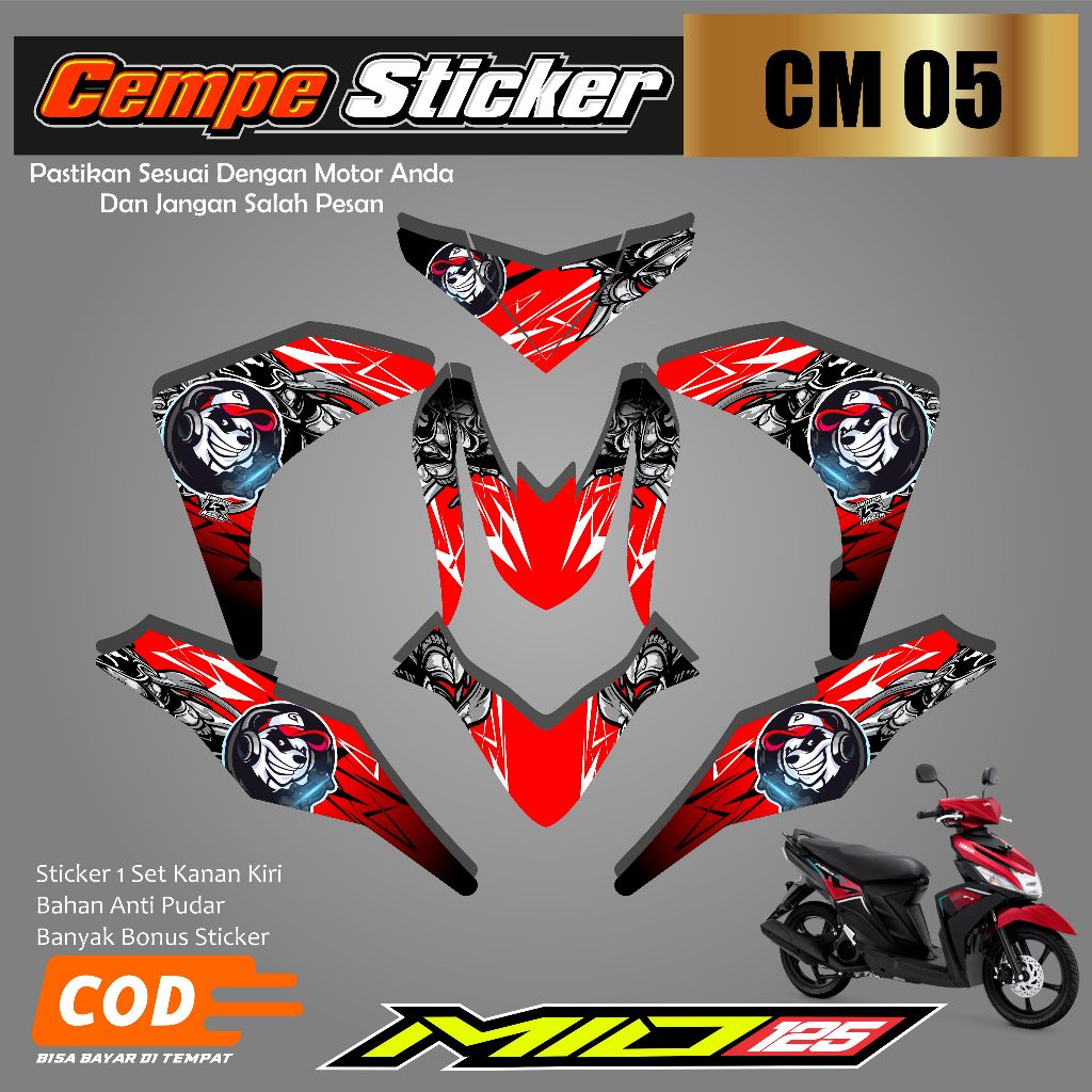 Sticker Decal Full Body MIO M3 / Decal MIO M3 Full Body Racing CM-05