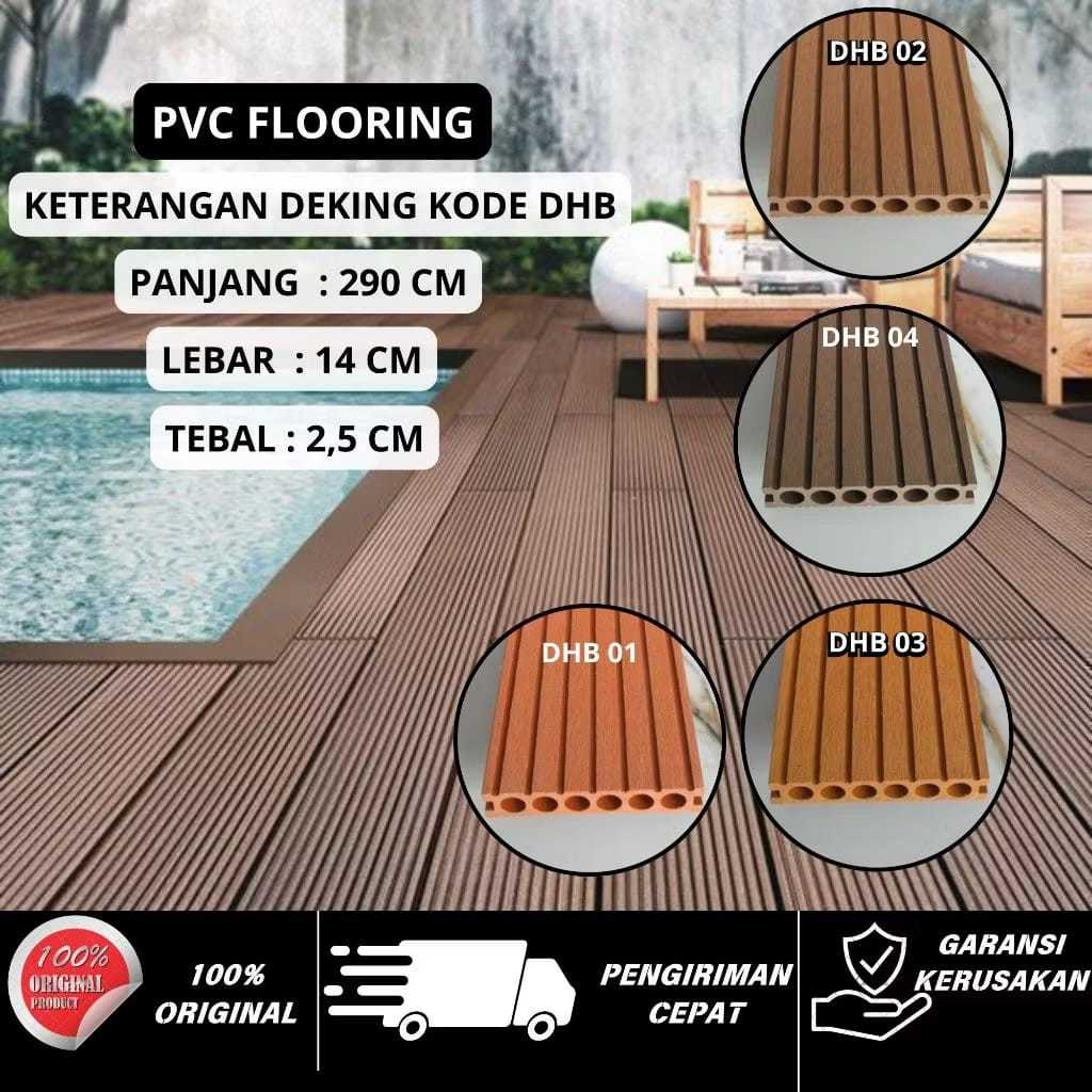 Lantai Decking WPC Outdoor WPC Flooring Lantai Kayu Decking Tile Outdoor