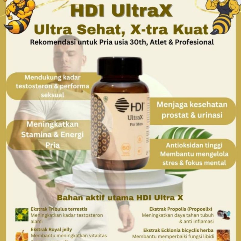 Suplemen Pria Premium Ultra X Men 60 Kapsul Original