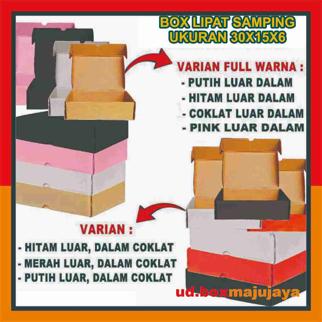 

Box 30x15x6 Cm / Box Lipat Samping / Kardus Polos