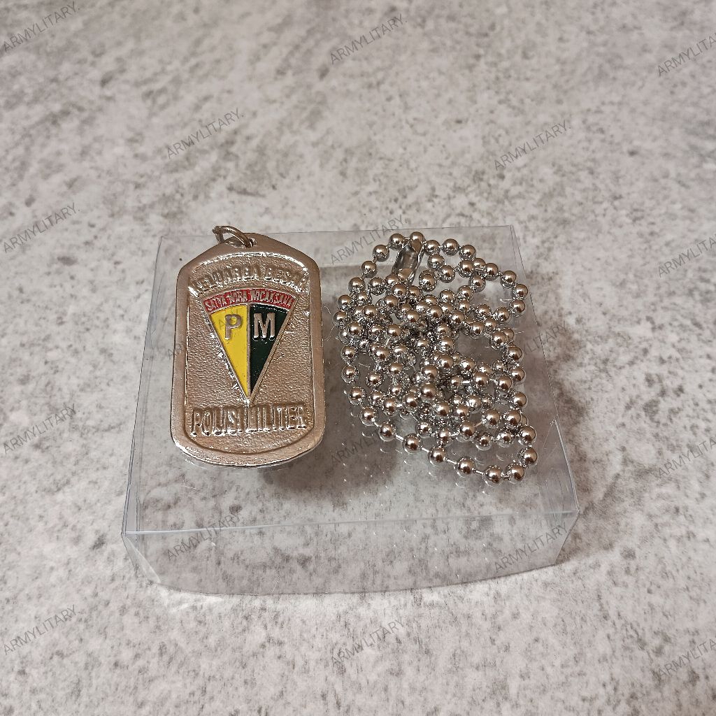 kalung liontin pm polisi militer