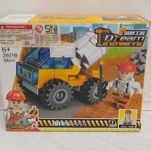 K3 - Lego Dream Engineering / Mainan Edukasi Blok Bangunan Konstruksi 34pcs – Set Truk Mixer & Mini 