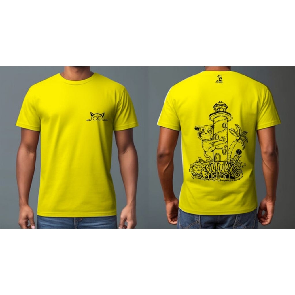 Lempak Belitong Kaos distro  pria/wanita oversize, Baju souvenir Belitung Varian Gambar