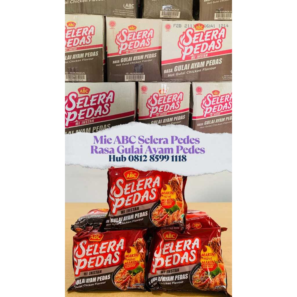 

Mie abc selera pedes nampol rasa gulai ayam pedes