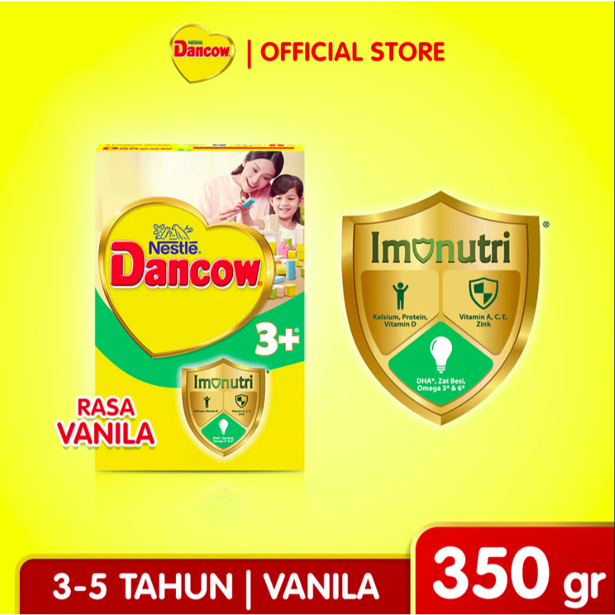 DANCOW 3+ Vanilla 350gr / 750gr  | Susu Anak Usia 3–5 Tahun | 100% Original & Expired Date Panjang