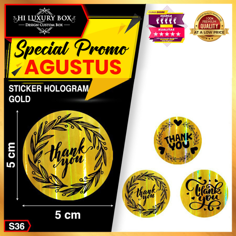 

Sticker Thank You | Sticker Hologram | Murah 5x5 Sticker Ucapan Thank You Sticker Bulat