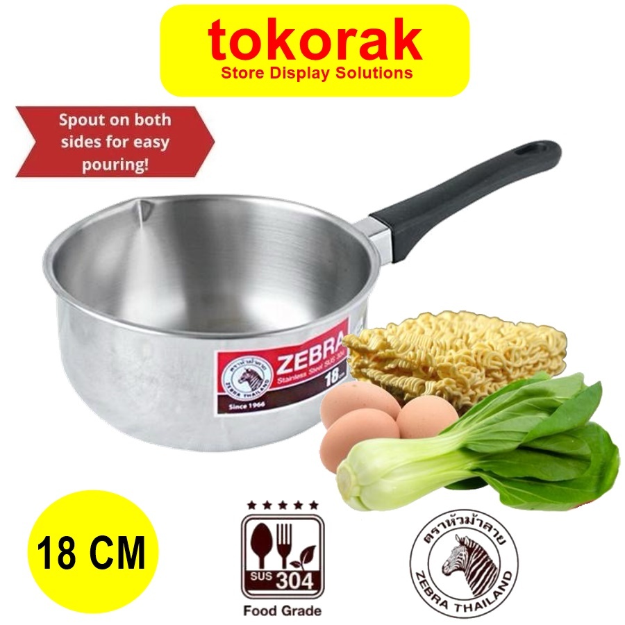 

ZEBRA SAUCE PAN 18 CM 166308 -PANCI SUSU REBUS MIE INSTANT STAINLESS