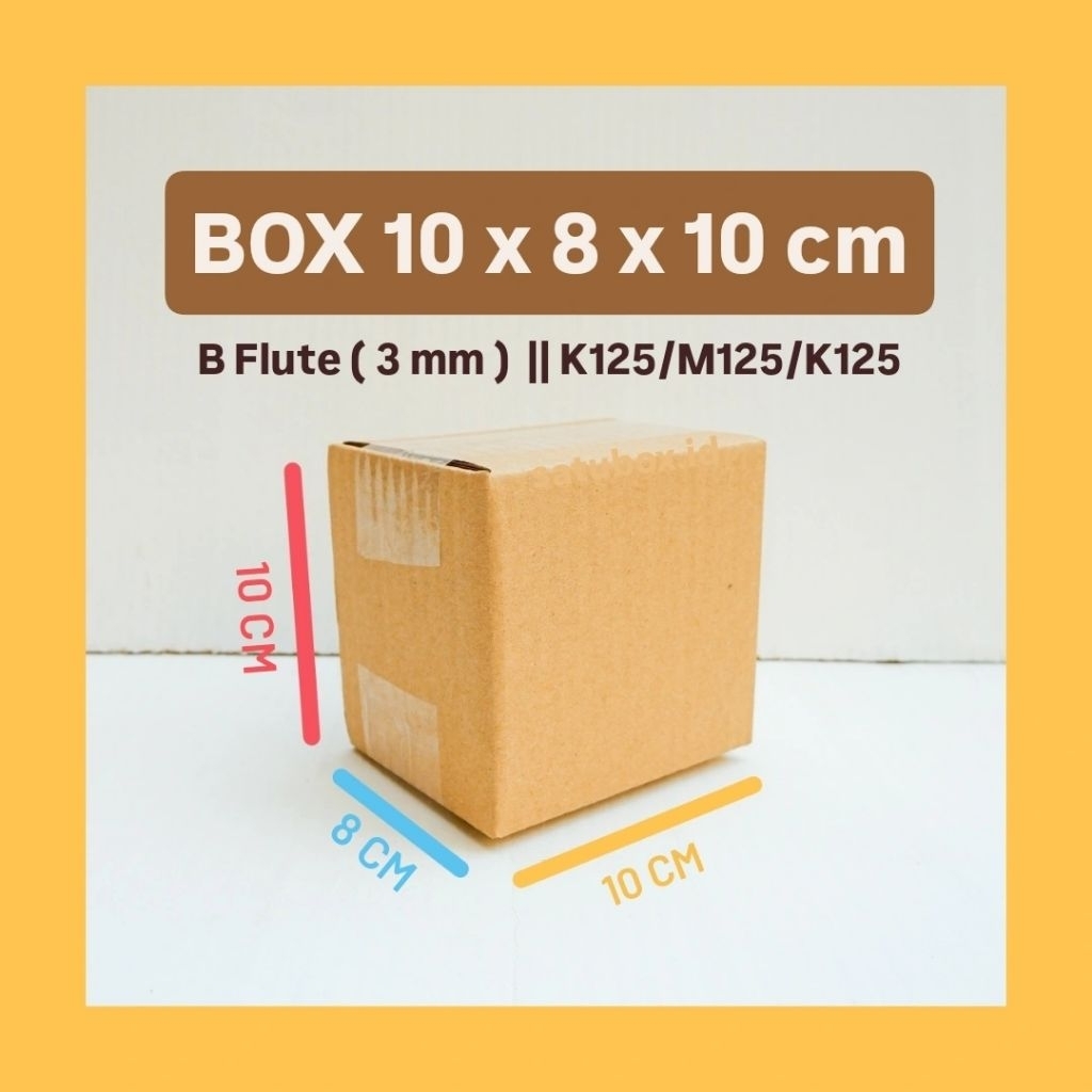 

kardus karton box polos uk. 10x8x10 cm, single wall tebal 3mm