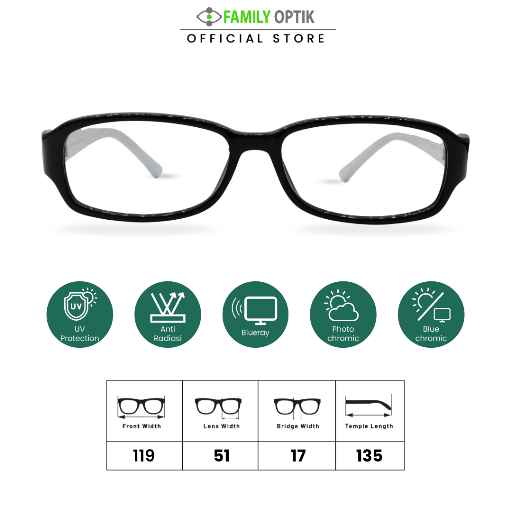 Family Optik- Kacamata Blueray Photocromic Anti Radiasi CD7209