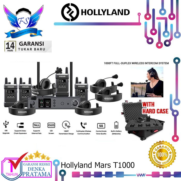 Hollyland Mars T1000 Wireless Intercom Headset Hollyland T 1000 RESMI