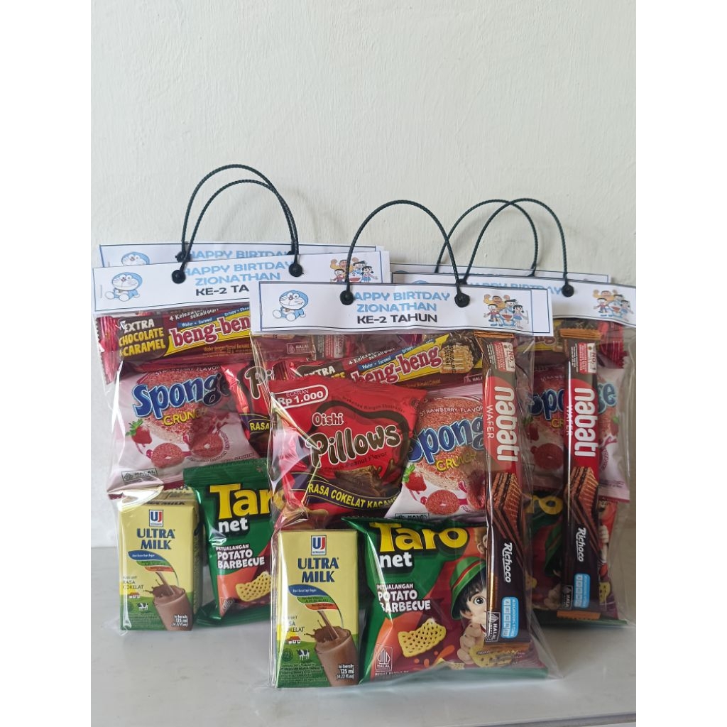 

paket 10 bungkus Snack ulang tahun /paket bingkisan ulang tahun anak terlaris