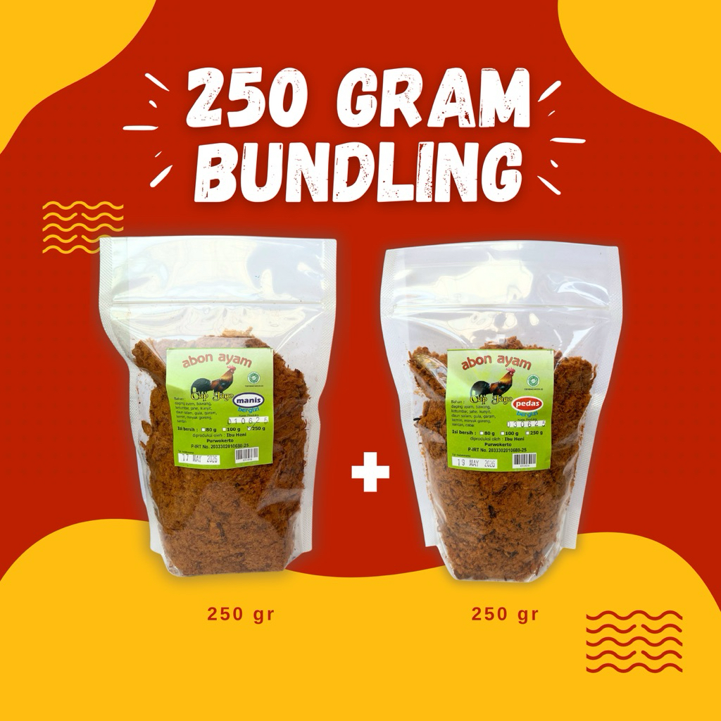 

PAKET HEMAT Abon Cap Jago Ibu Heni [2 pcs abon 250gram]