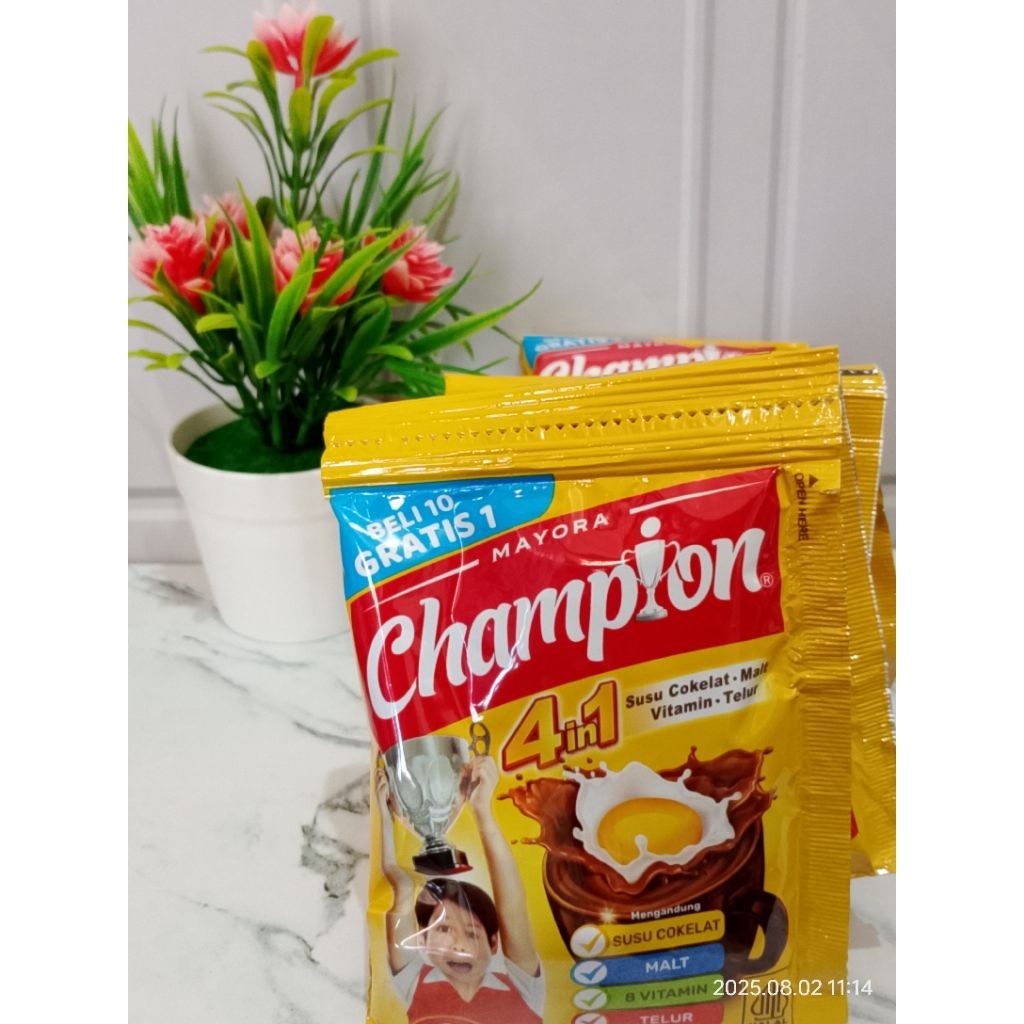 

KEMASAN BARU - SUSU CHAMPION 1R isi 10 SACHET BUKAN 11 SACHET