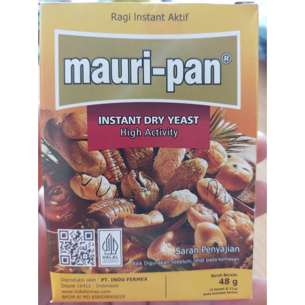 

Ragi Mauri-pan/ instant dry yeast 4x12gr/ 12gr