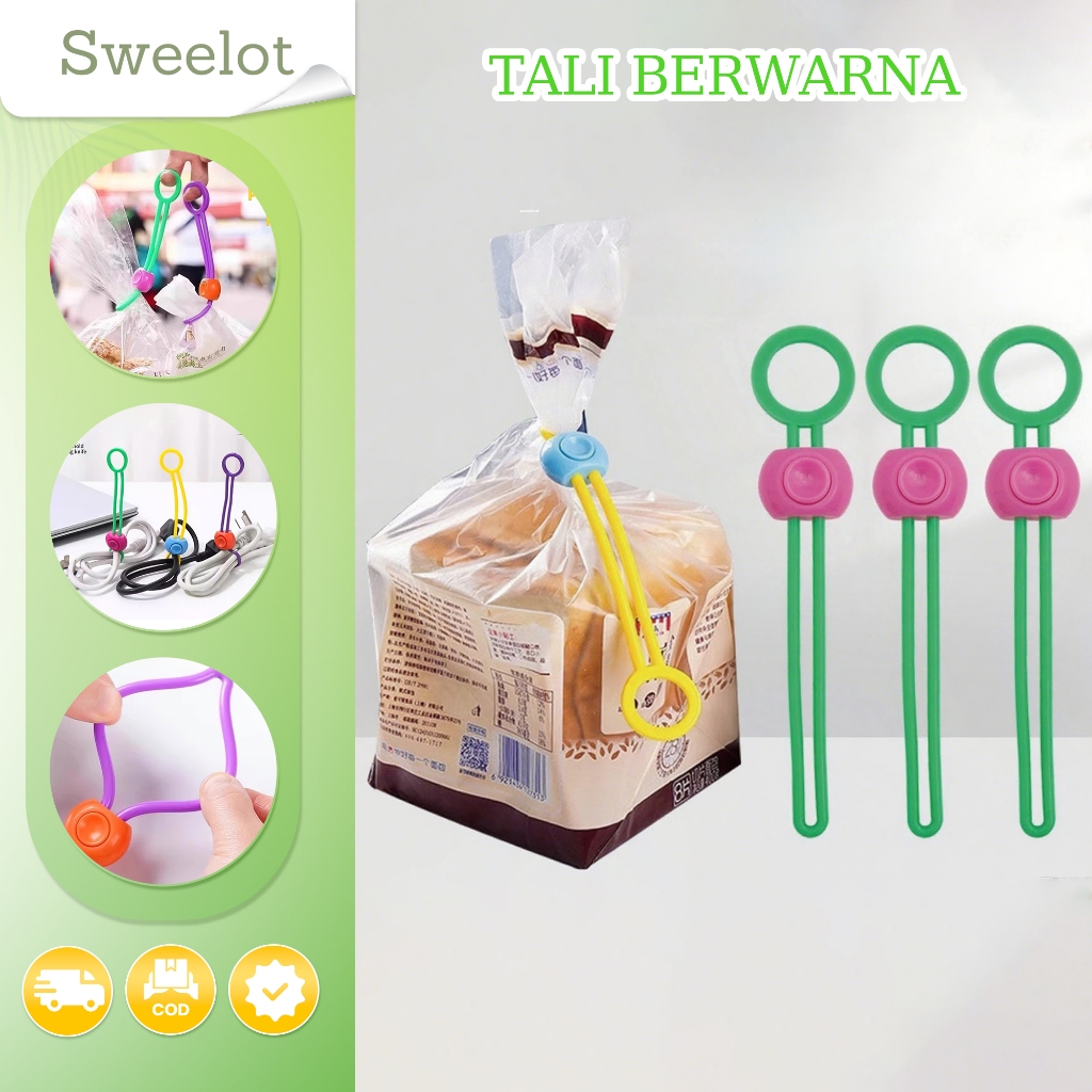 

Pita segel multifungsi warna-warni, klip segel pengawet makanan, pita manajemen kabel antilembap, tali segel kantong tepung, alat segel serbaguna