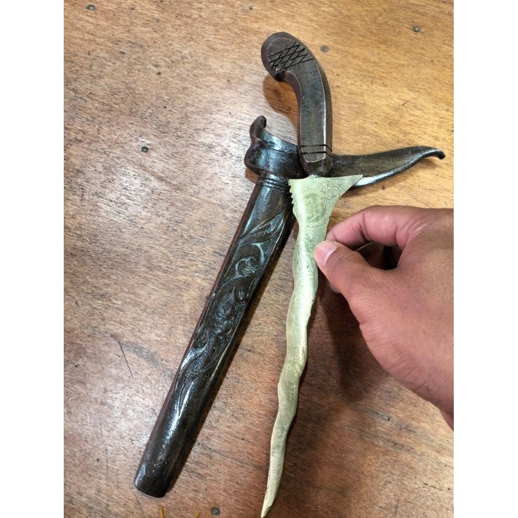 keris koleksi ukir/keris Kuningan ukir/keris jawa
