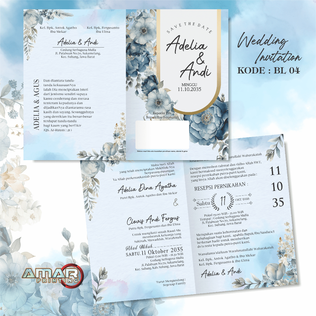 UNDANGAN MEWAH HARGA MURAH KUALITAS MAXIMAL, DI CETAK DENGAN MESIN OFFSET BUKAN PRINT