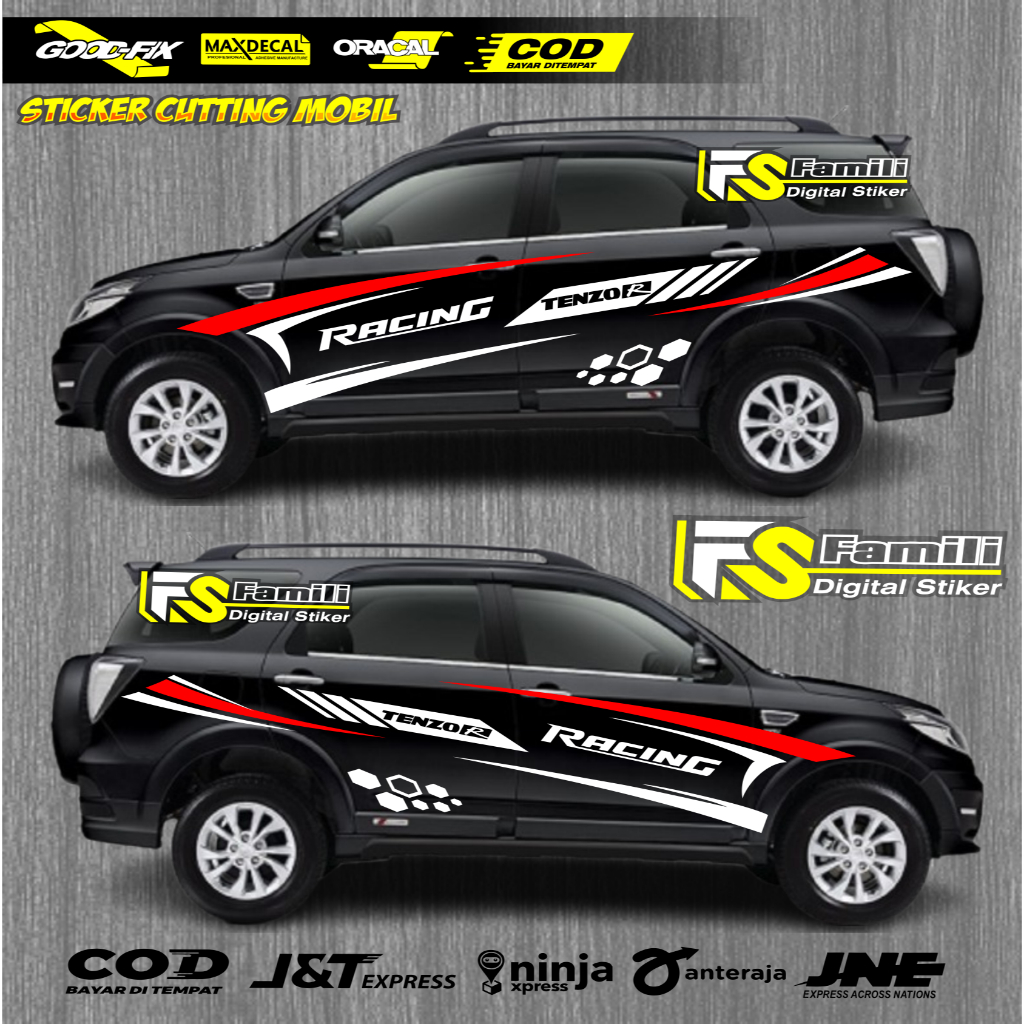 NEW Stiker cutting mobil rush sticker mobil rush terios stiker mobil rush terios terbaru