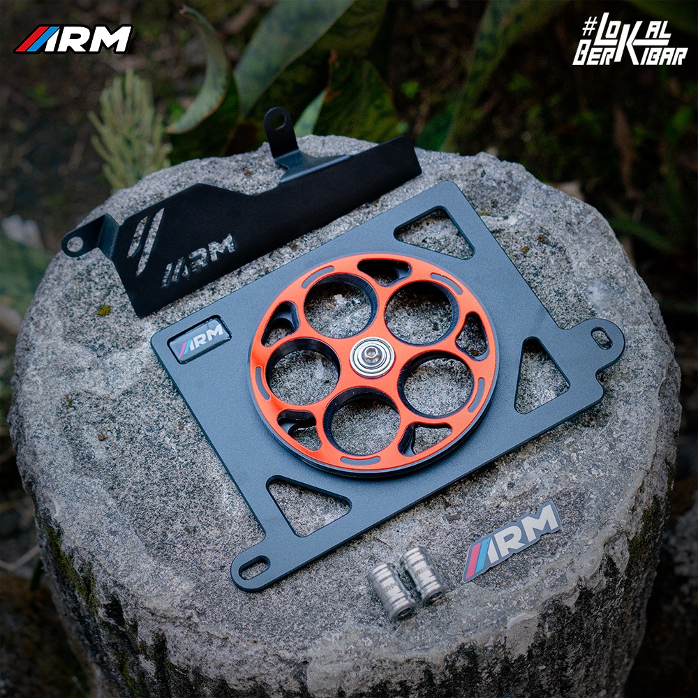 ARM PAKETAN COVER RADIATOR SPINER DISCO + COVER LEHER + BUSHING STAINLESS FULL CNC