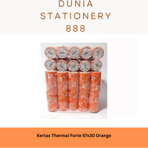 

Kertas Paper Thermal Forte Coreless 57x30 Orange Premium