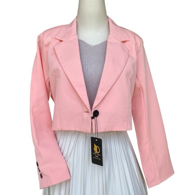 Blazer Crop Wanita Kerja Elegan / Blazer Crop Wanita Formal Terbaru / Blazer Wanita Merah Natal / Bl