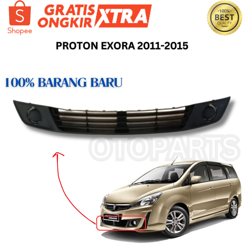 (ORI MALAYSIA) GRILLE RAM KUMIS BUMPER BEMPER DEPAN PROTON EXORA FACELIFT 2011 2012 2013 2014 2015 B